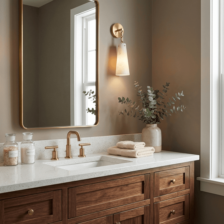 Aurelian Tapered Alabaster Wall Sconce - Vakkerlight