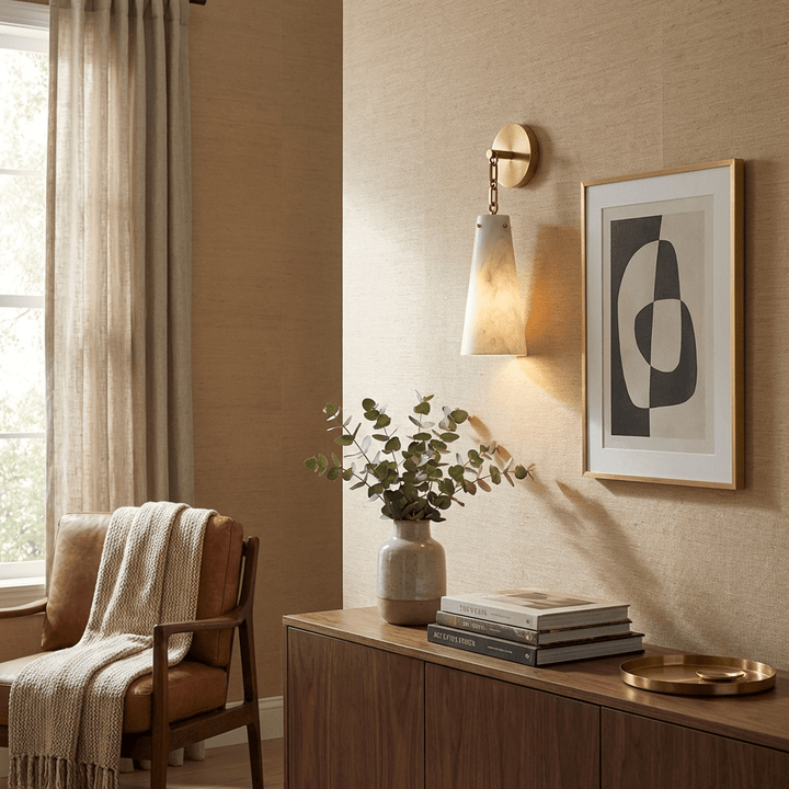 Aurelian Tapered Alabaster Wall Sconce - Vakkerlight