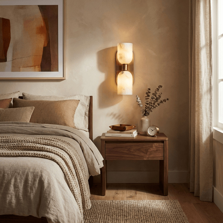 Aurelian Twin Alabaster Wall Light - Vakkerlight