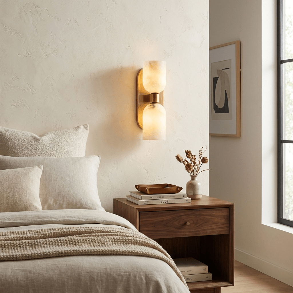 Aurelian Twin Alabaster Wall Light - Vakkerlight
