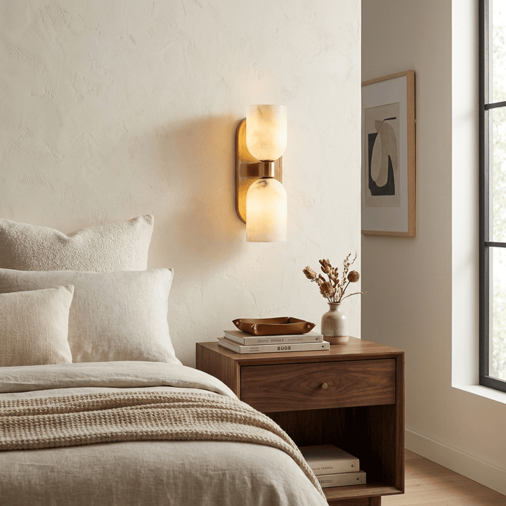 Aurelian Twin Alabaster Wall Light - Vakkerlight
