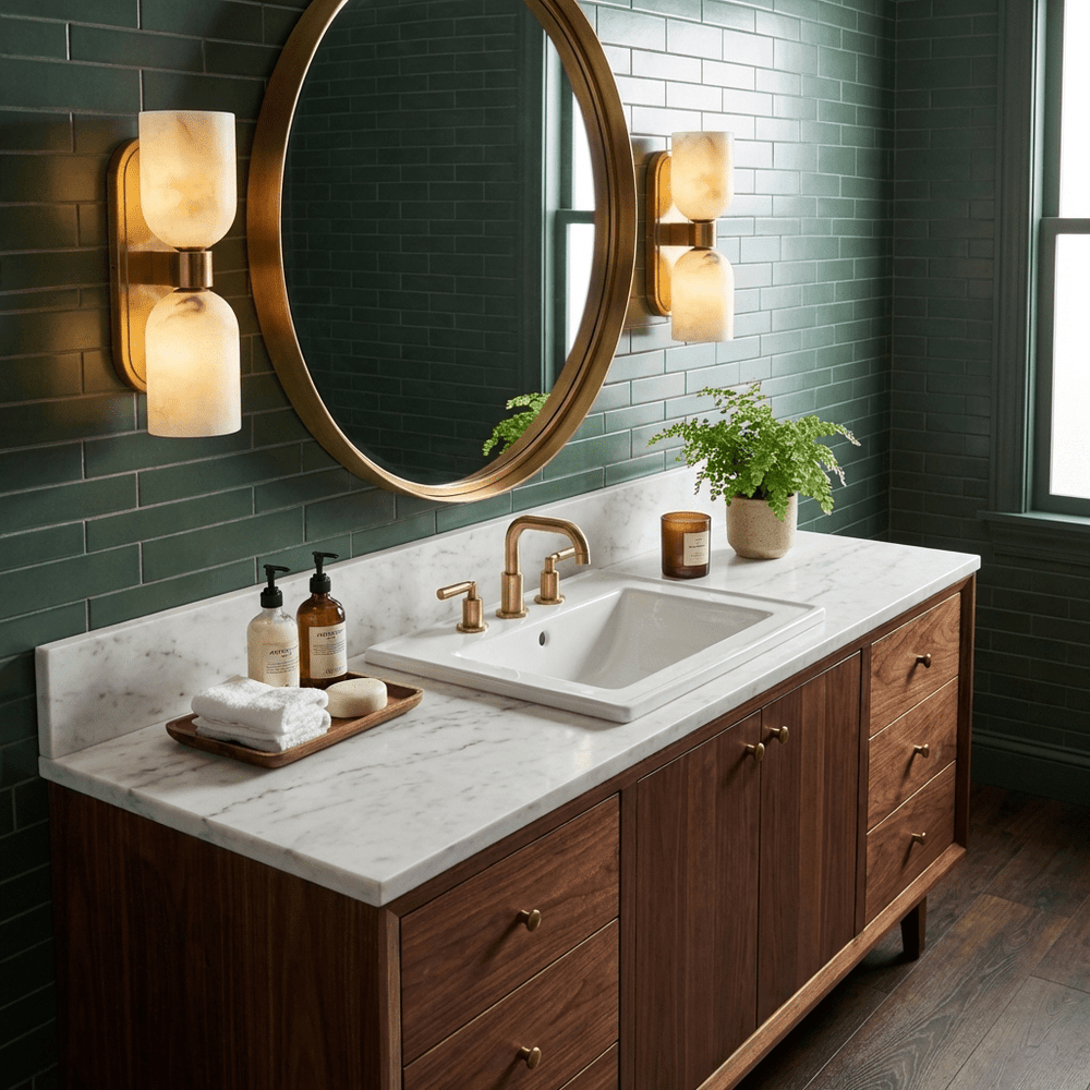 Aurelian Twin Alabaster Wall Light - Vakkerlight