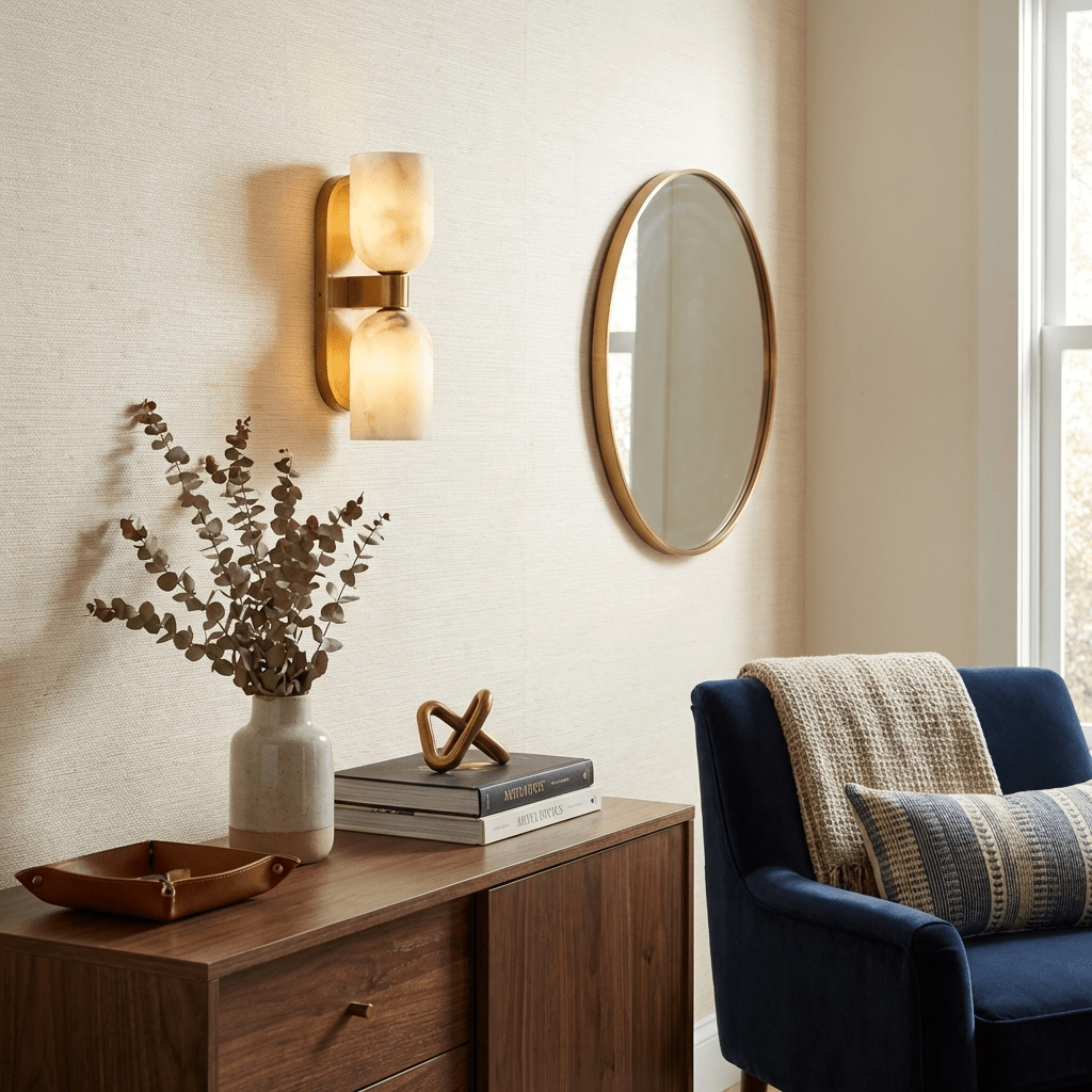 Aurelian Twin Alabaster Wall Light - Vakkerlight