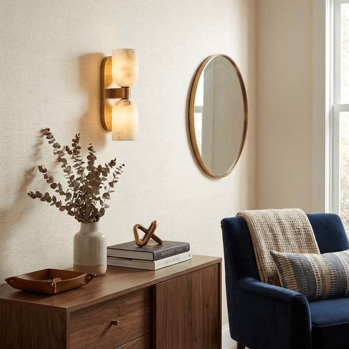 Aurelian Twin Alabaster Wall Light - Vakkerlight