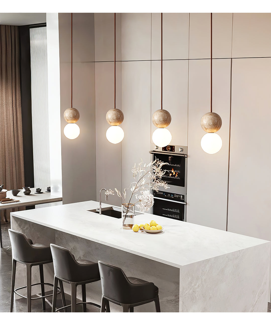 Camille Travertine Pendant Light - Vakkerlight