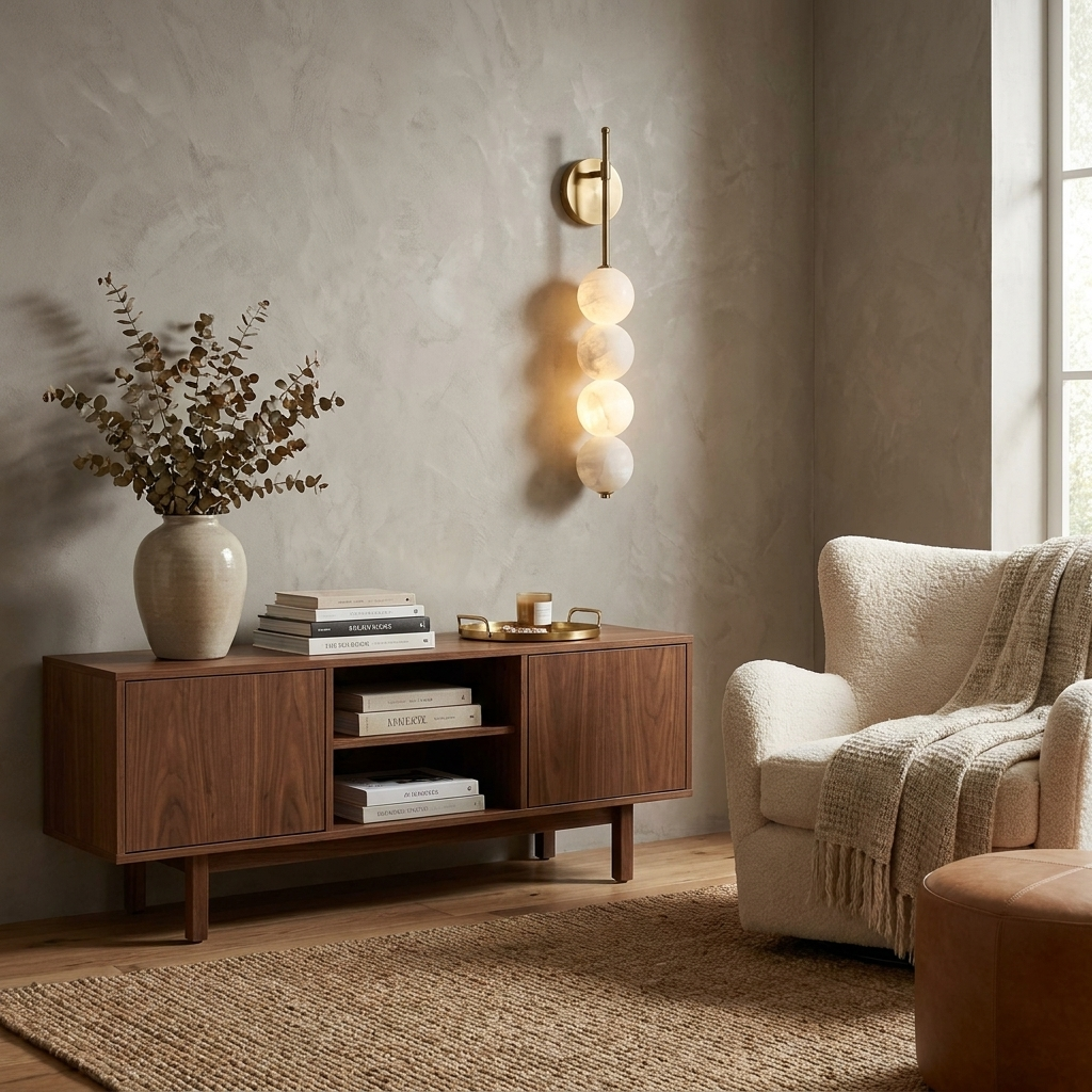 Aurelle Alabaster Wall Sconce