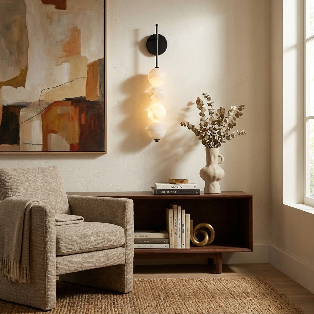 Aurelle Alabaster Wall Sconce