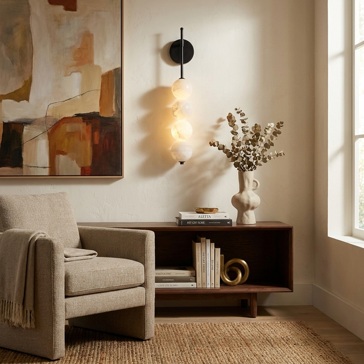 Aurelle Alabaster Wall Sconce