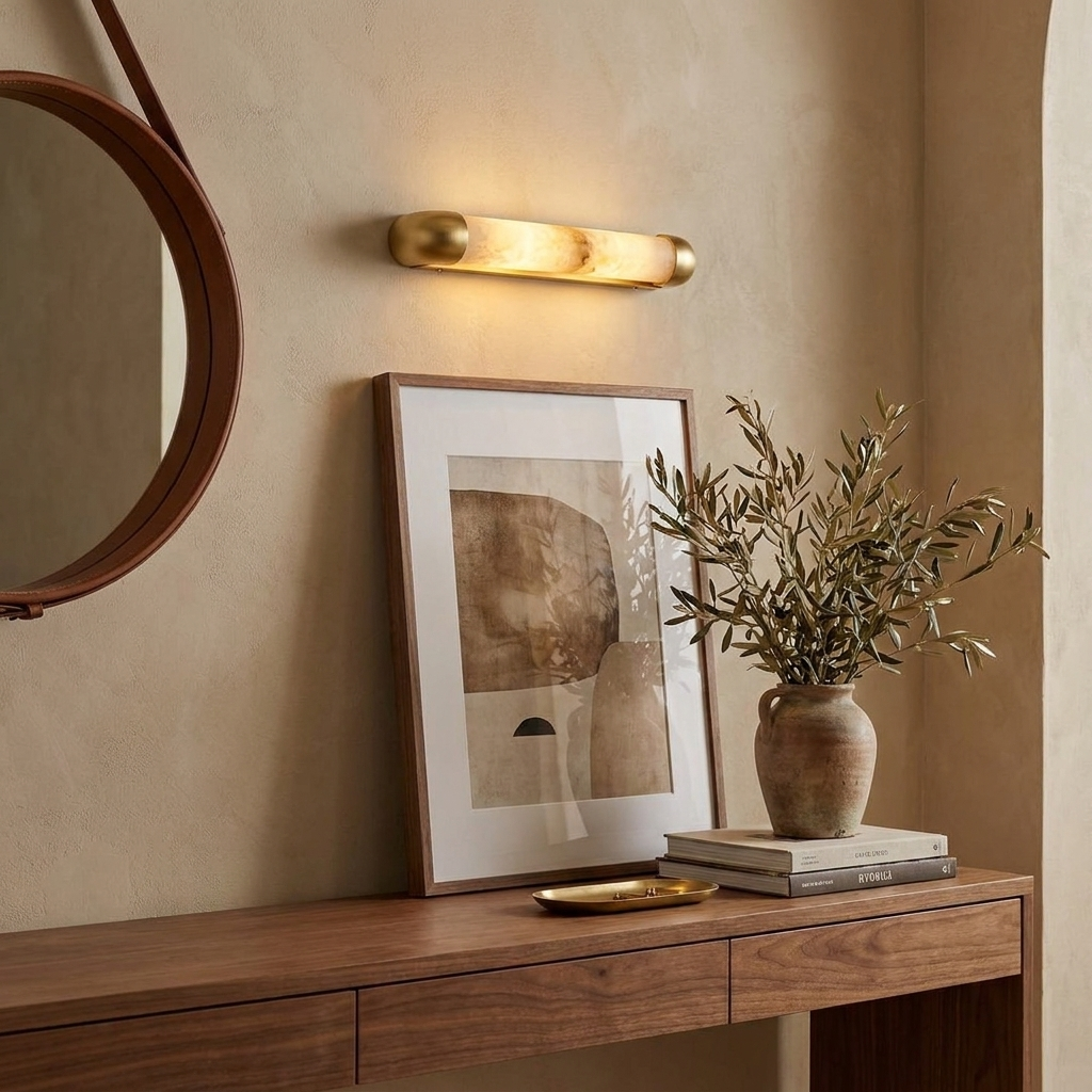 Auren Alabaster LED Wall Sconce