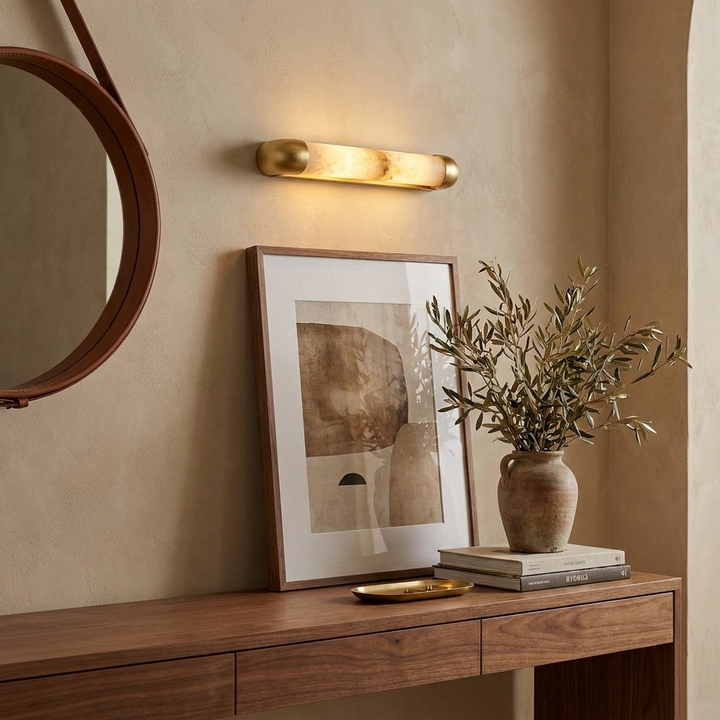 Auren Alabaster LED Wall Sconce