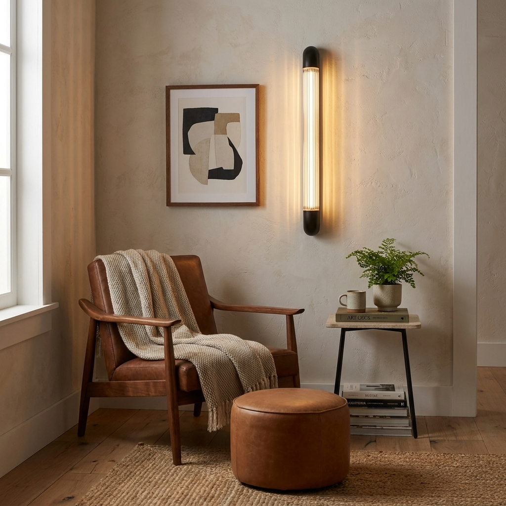 Aurevane Ribbed Glass Wall Sconce