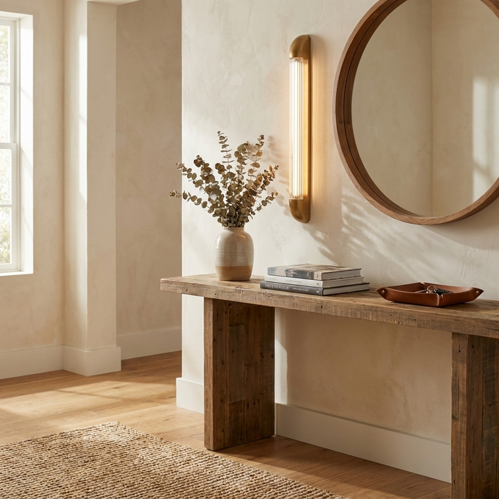 Aurevane Ribbed Glass Wall Sconce
