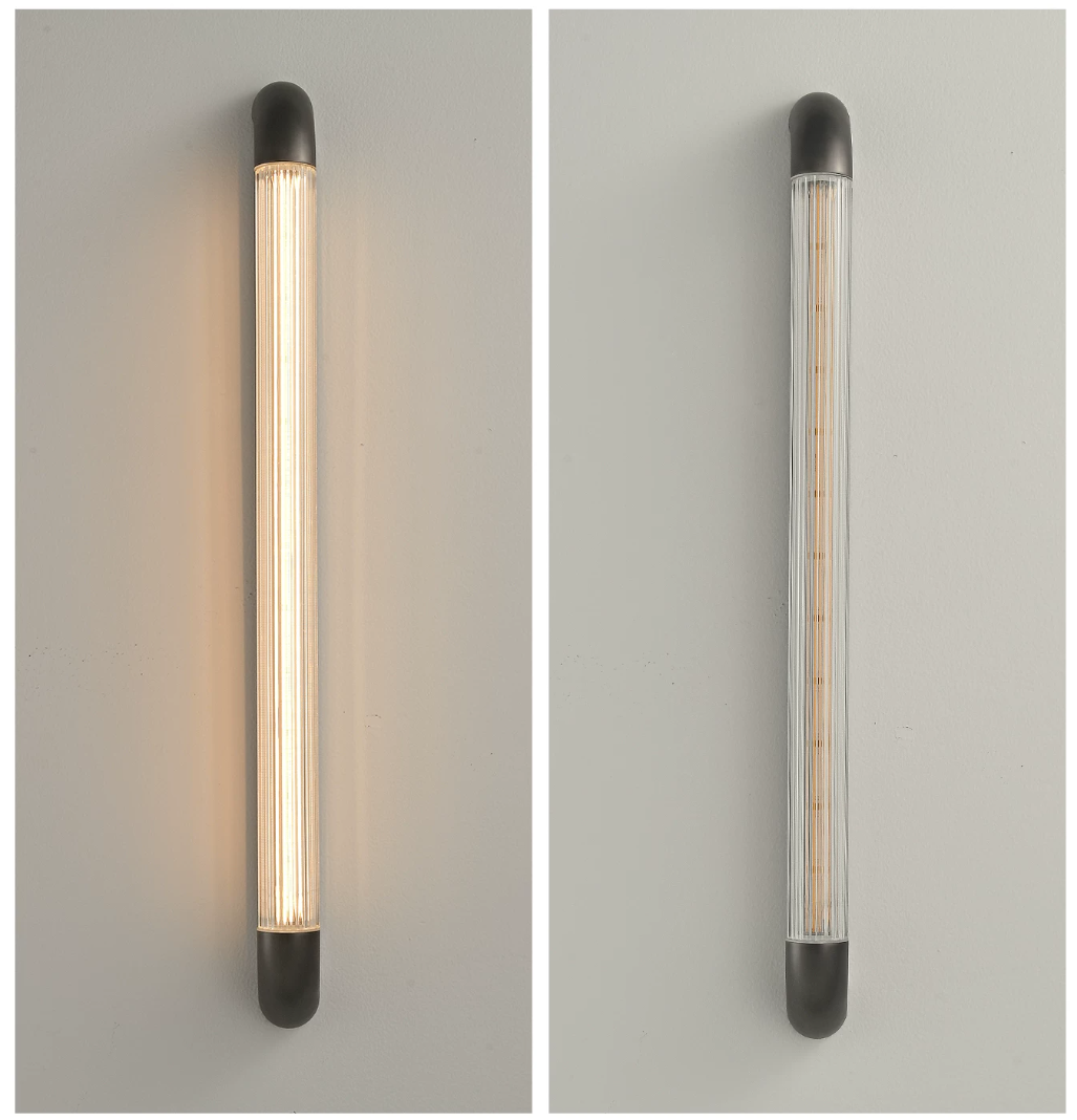 Aurevane Ribbed Glass Wall Sconce