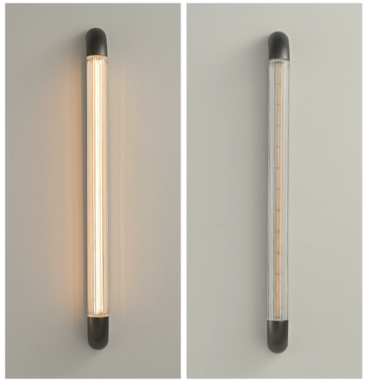 Aurevane Ribbed Glass Wall Sconce