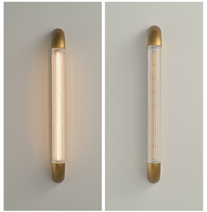 Aurevane Ribbed Glass Wall Sconce