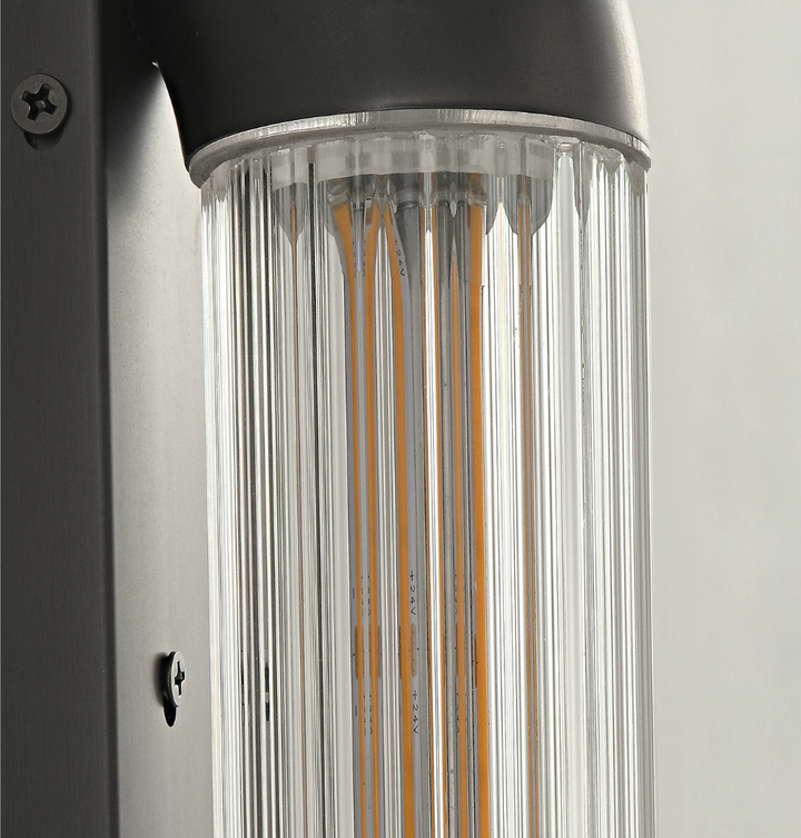 Aurevane Ribbed Glass Wall Sconce