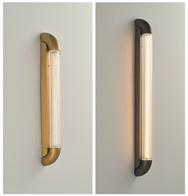 Aurevane Ribbed Glass Wall Sconce