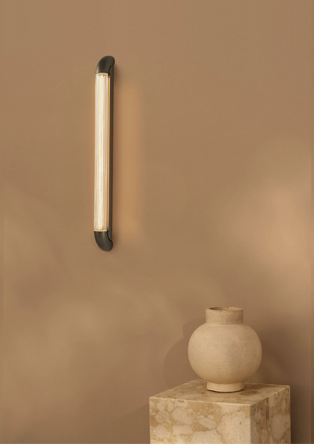 Aurevane Ribbed Glass Wall Sconce