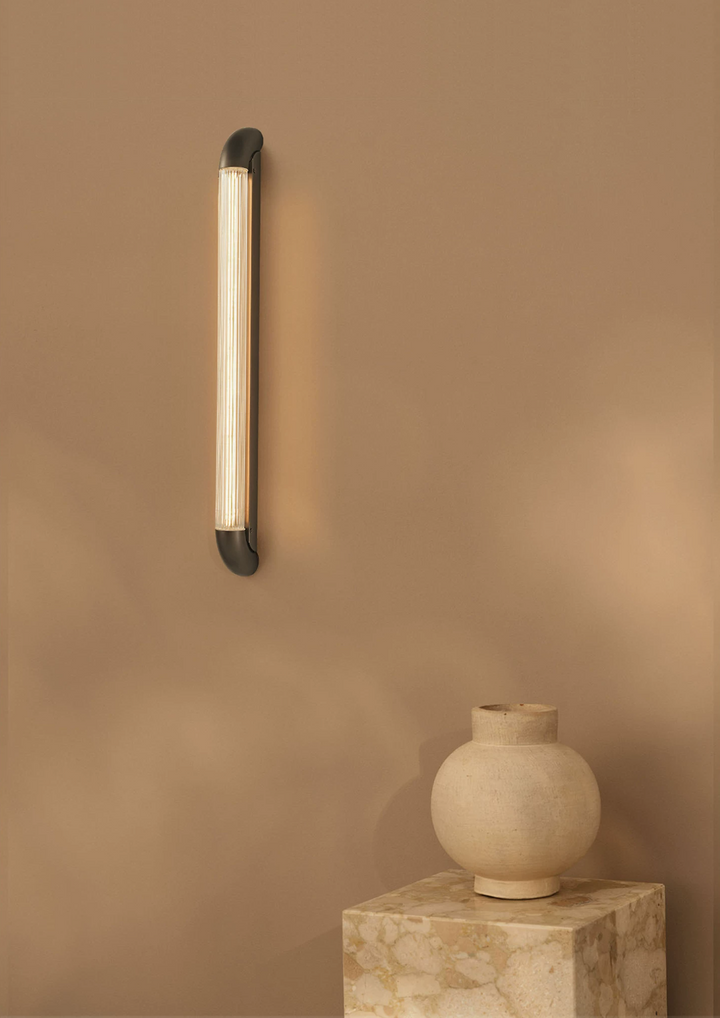 Aurevane Ribbed Glass Wall Sconce
