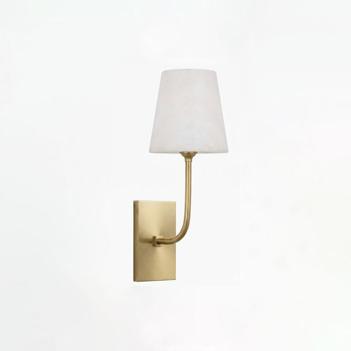 Aurevia Alabaster Tapered Shade Wall Sconce