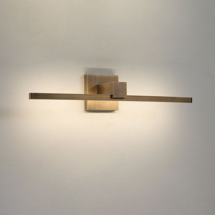 Aurevia Vintage Brass Linear Wall Sconce