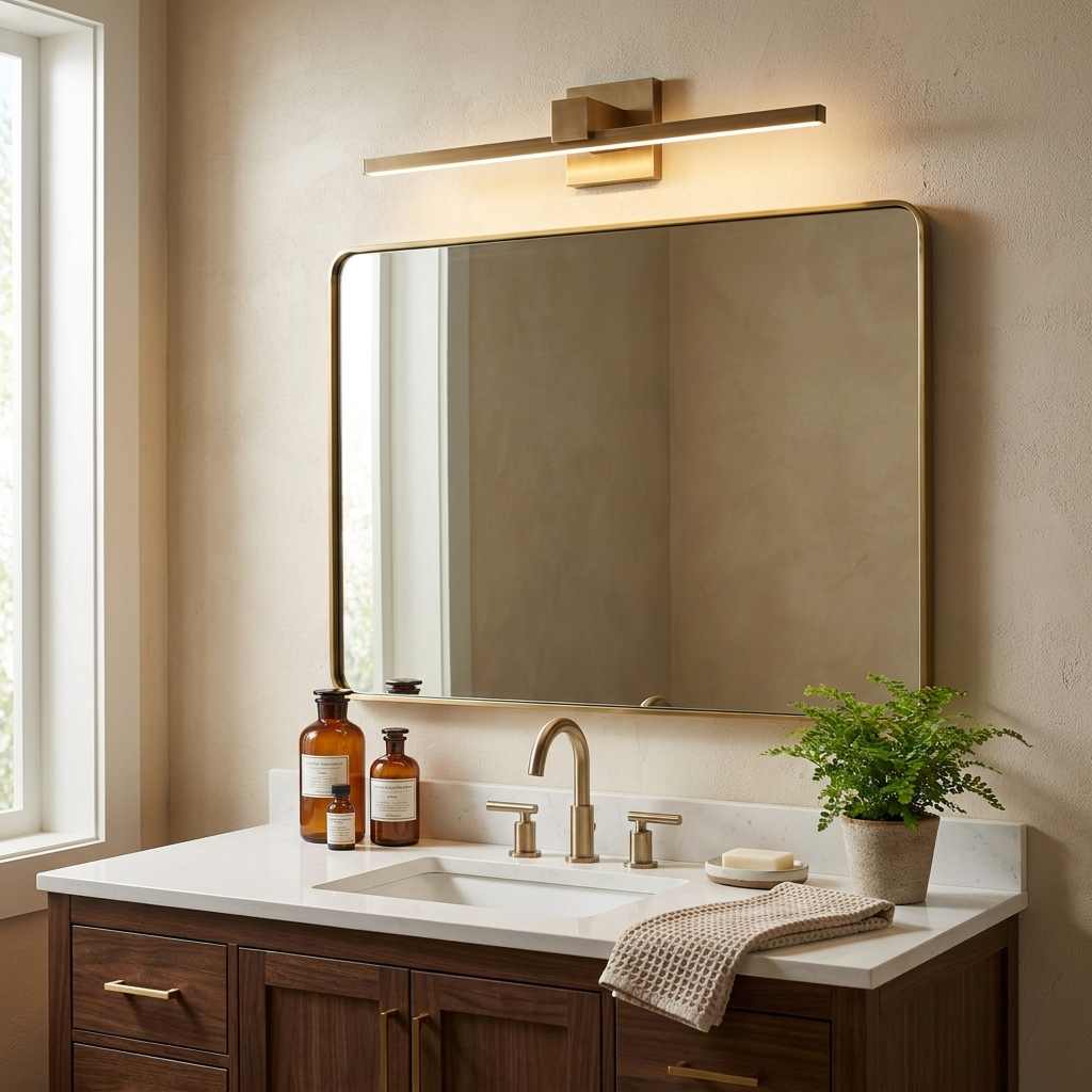 Aurevia Vintage Brass Linear Wall Sconce