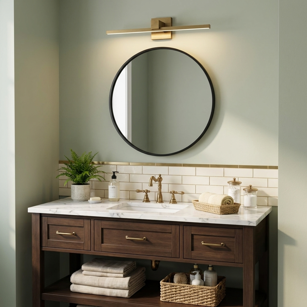 Aurevia Vintage Brass Linear Wall Sconce