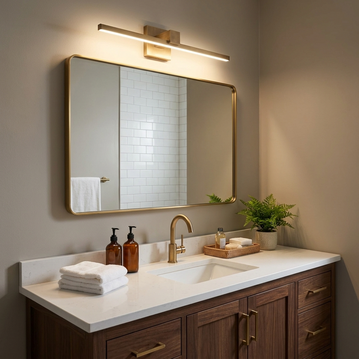 Aurevia Vintage Brass Linear Wall Sconce