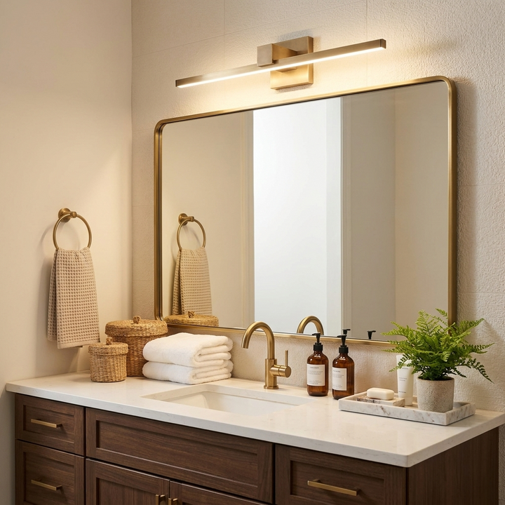 Aurevia Vintage Brass Linear Wall Sconce