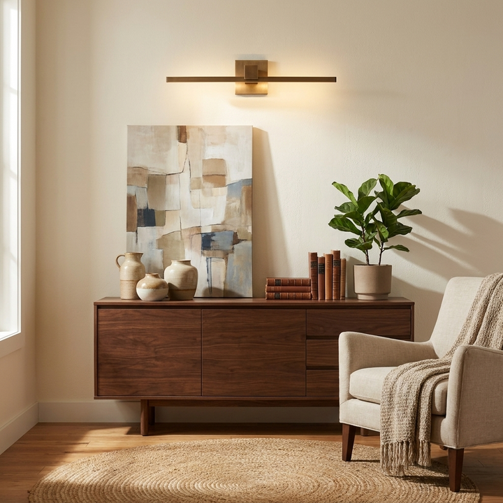 Aurevia Vintage Brass Linear Wall Sconce