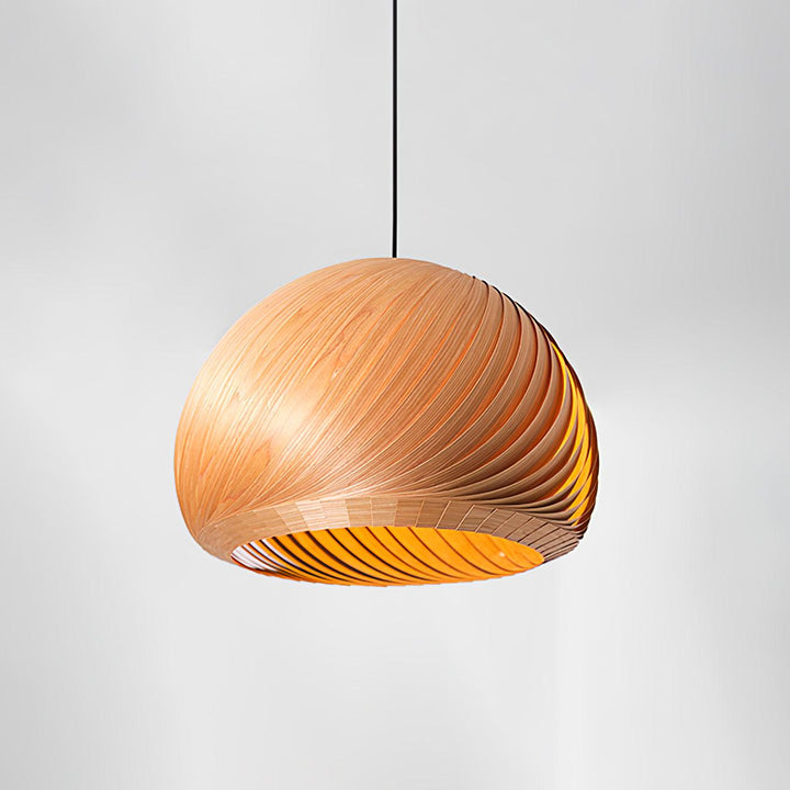 Aurora Whorl Wood Pendant Lamp - Vakkerlight