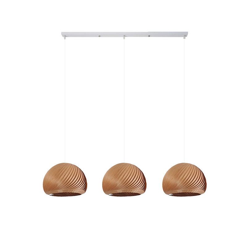 Aurora Whorl Wood Pendant Lamp - Vakkerlight