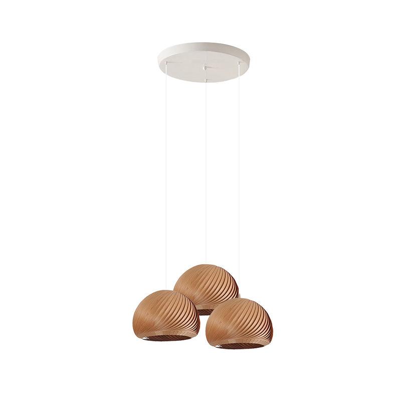 Aurora Whorl Wood Pendant Lamp - Vakkerlight