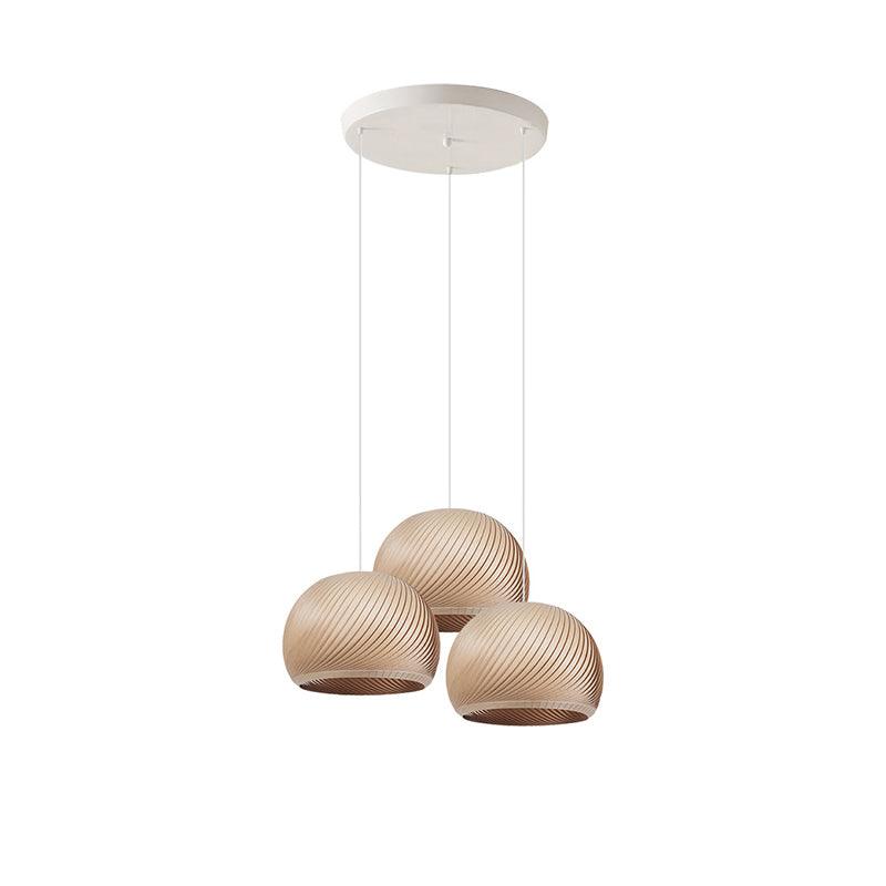 Aurora Whorl Wood Pendant Lamp - Vakkerlight