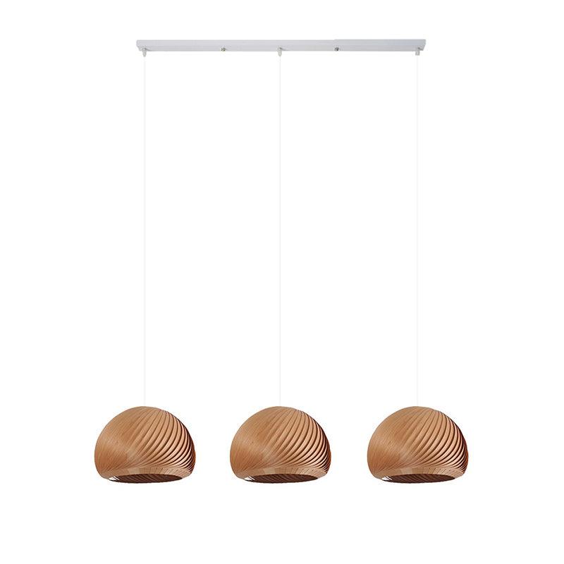 Aurora Whorl Wood Pendant Lamp - Vakkerlight