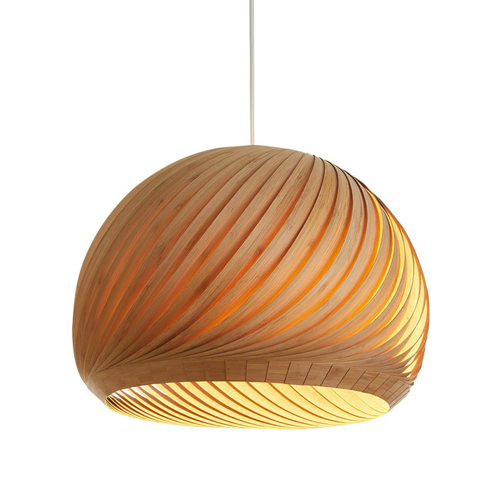 Aurora Whorl Wood Pendant Lamp - Vakkerlight