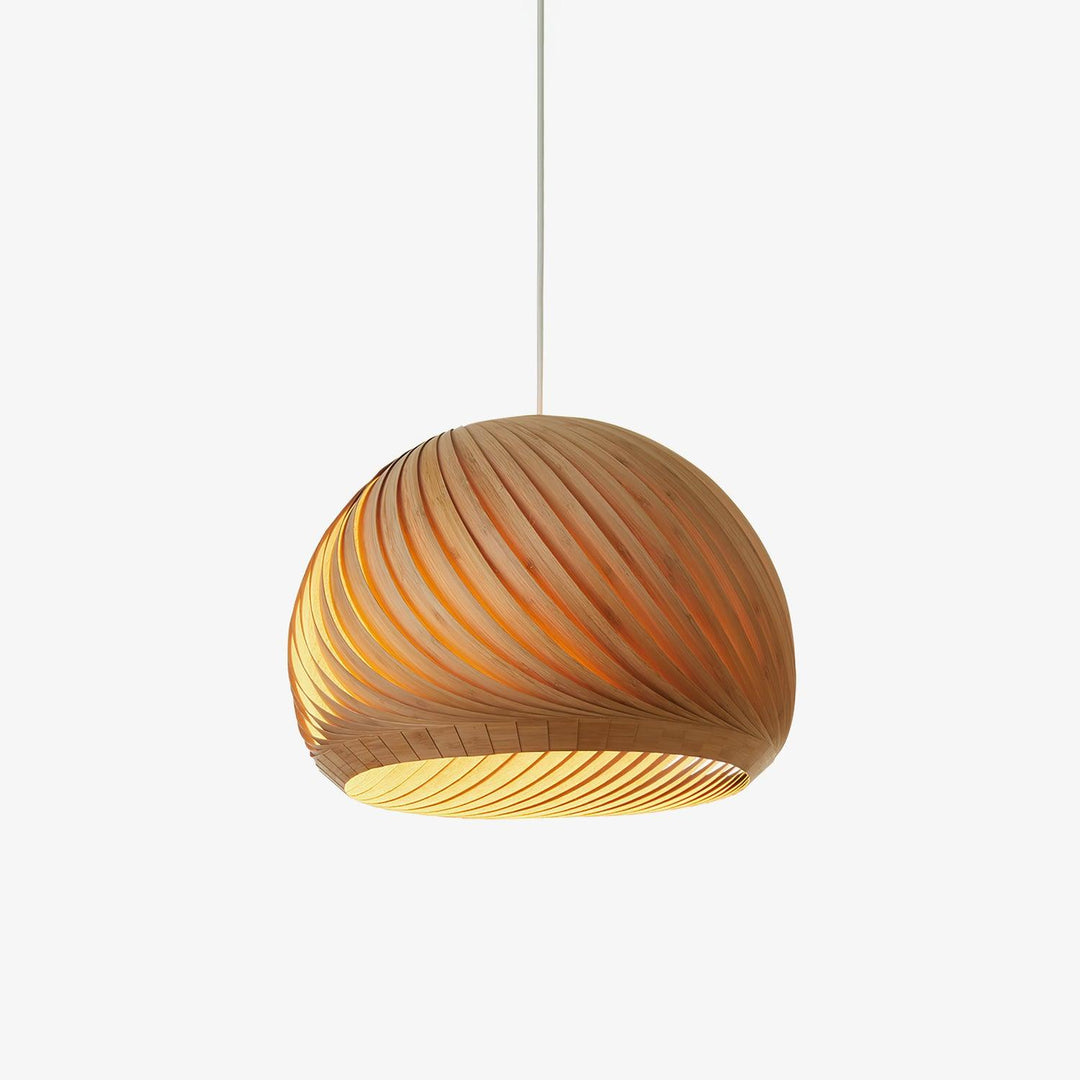 Aurora Whorl Wood Pendant Lamp - Vakkerlight