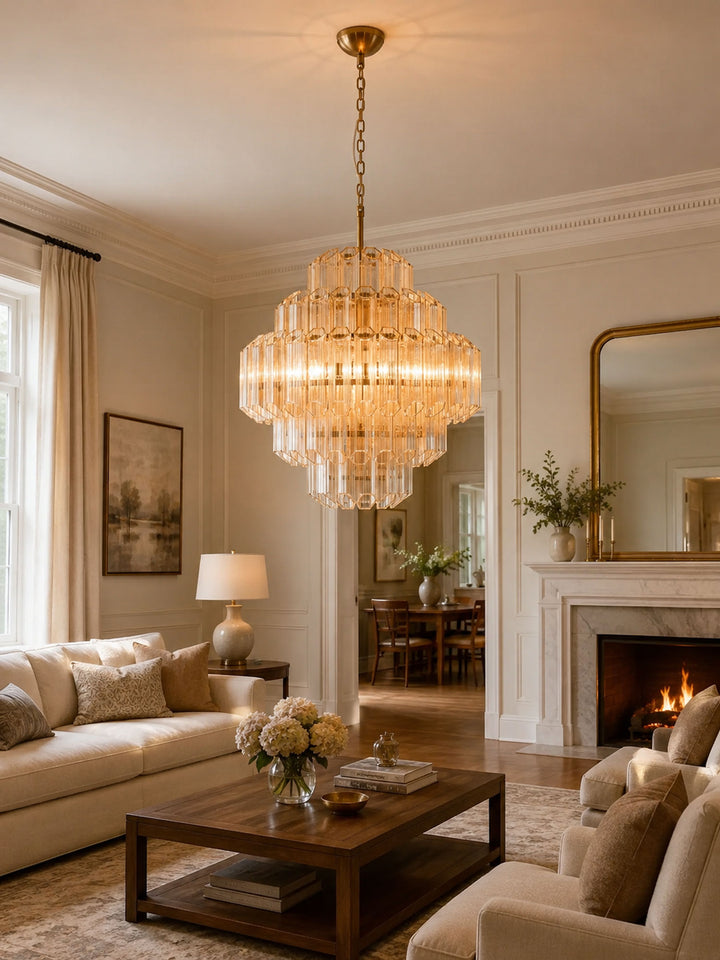 Aurum Cascade Glass Chandelier - Vakkerlight