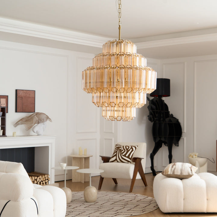 Aurum Cascade Murano Chandelier - Vakkerlight