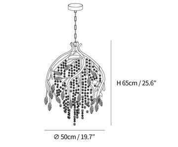 Autumn Twilight Chandelier — Dimension drawings 2