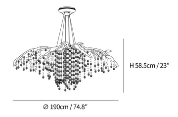 Autumn Twilight Chandelier — Dimension drawings 4