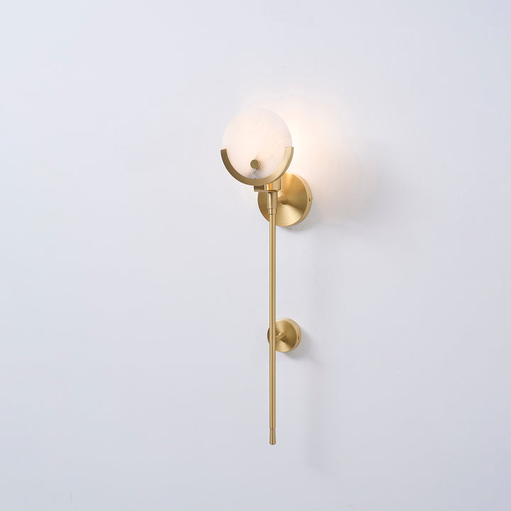 Ava Brass Alabaster Wall Lamp - Vakkerlight