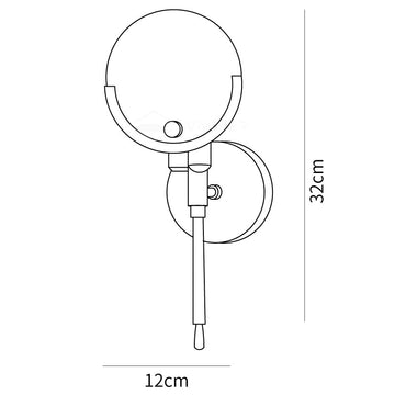 Ava Luminária de Parede em Latão e Alabastro — Dimension drawings 1