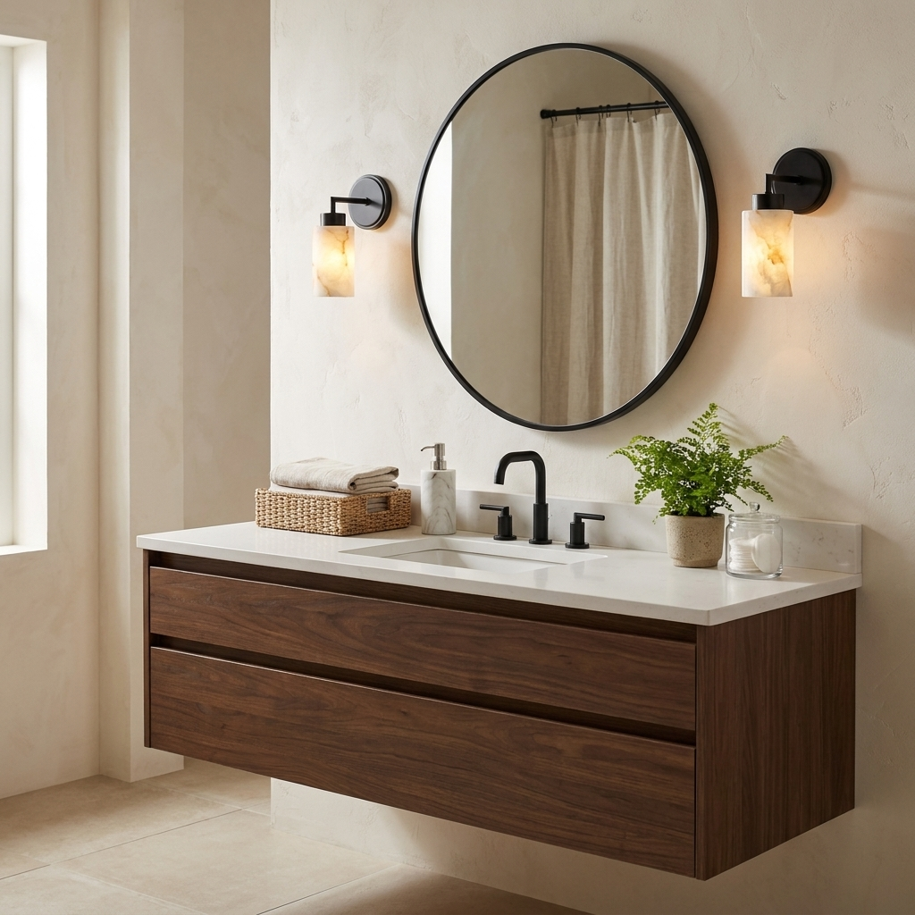 Avelin Alabaster Cylinder Wall Sconce