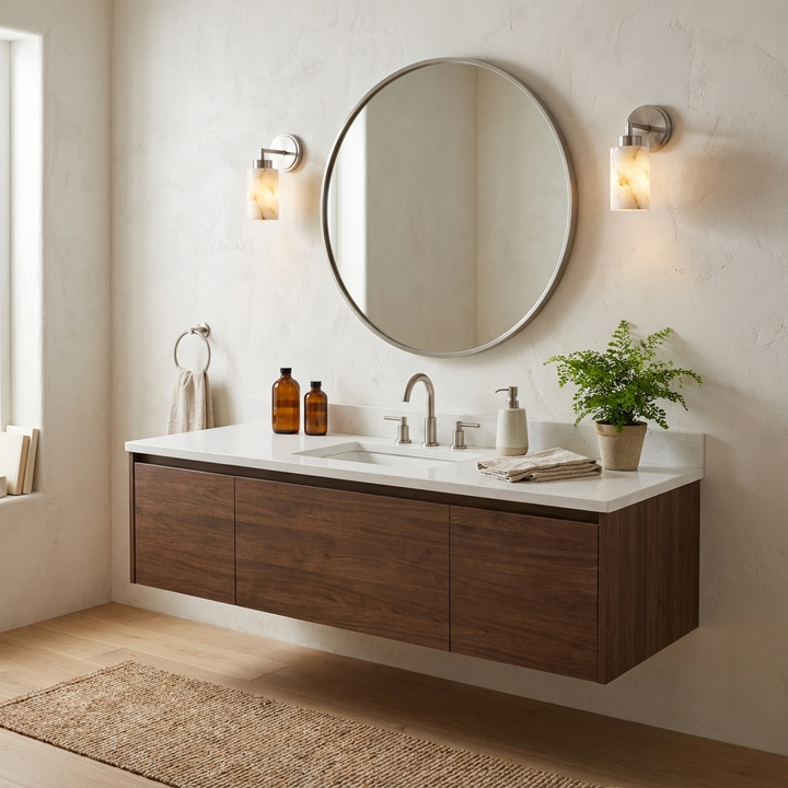 Avelin Alabaster Cylinder Wall Sconce