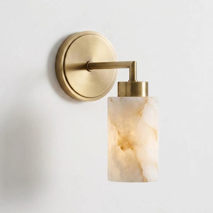 Avelin Alabaster Cylinder Wall Sconce