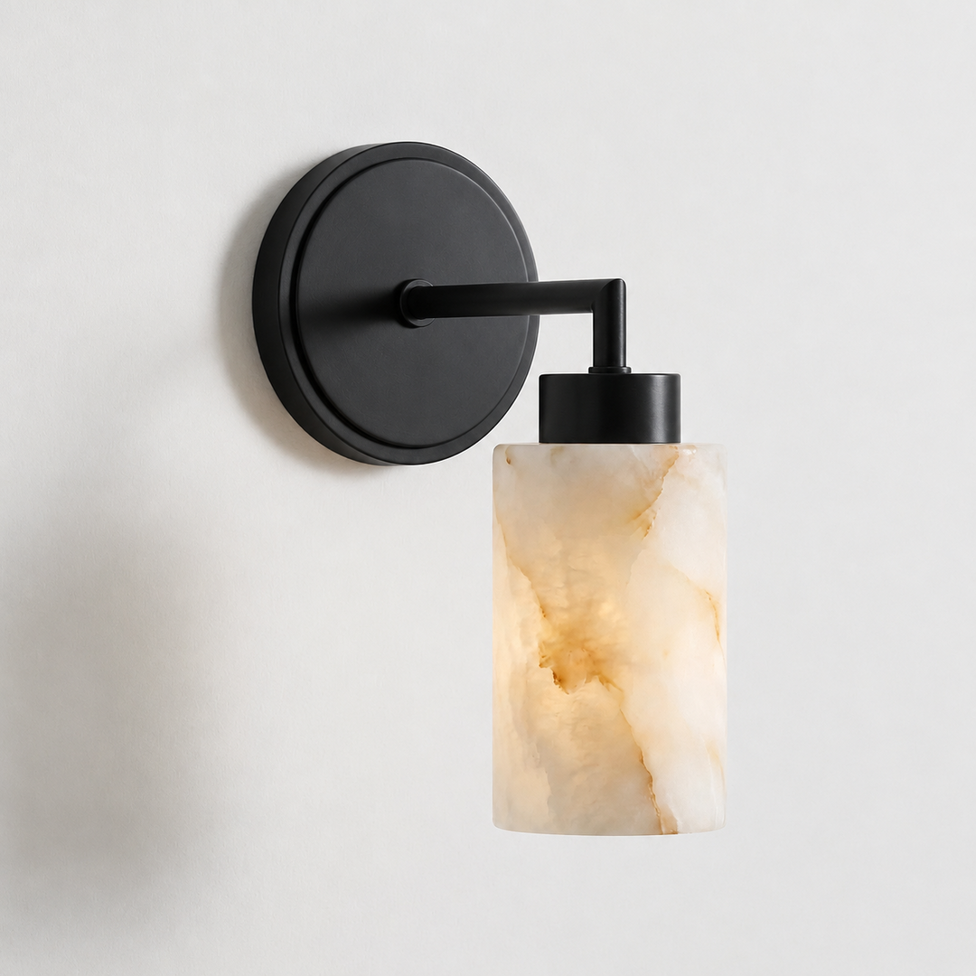 Avelin Alabaster Cylinder Wall Sconce