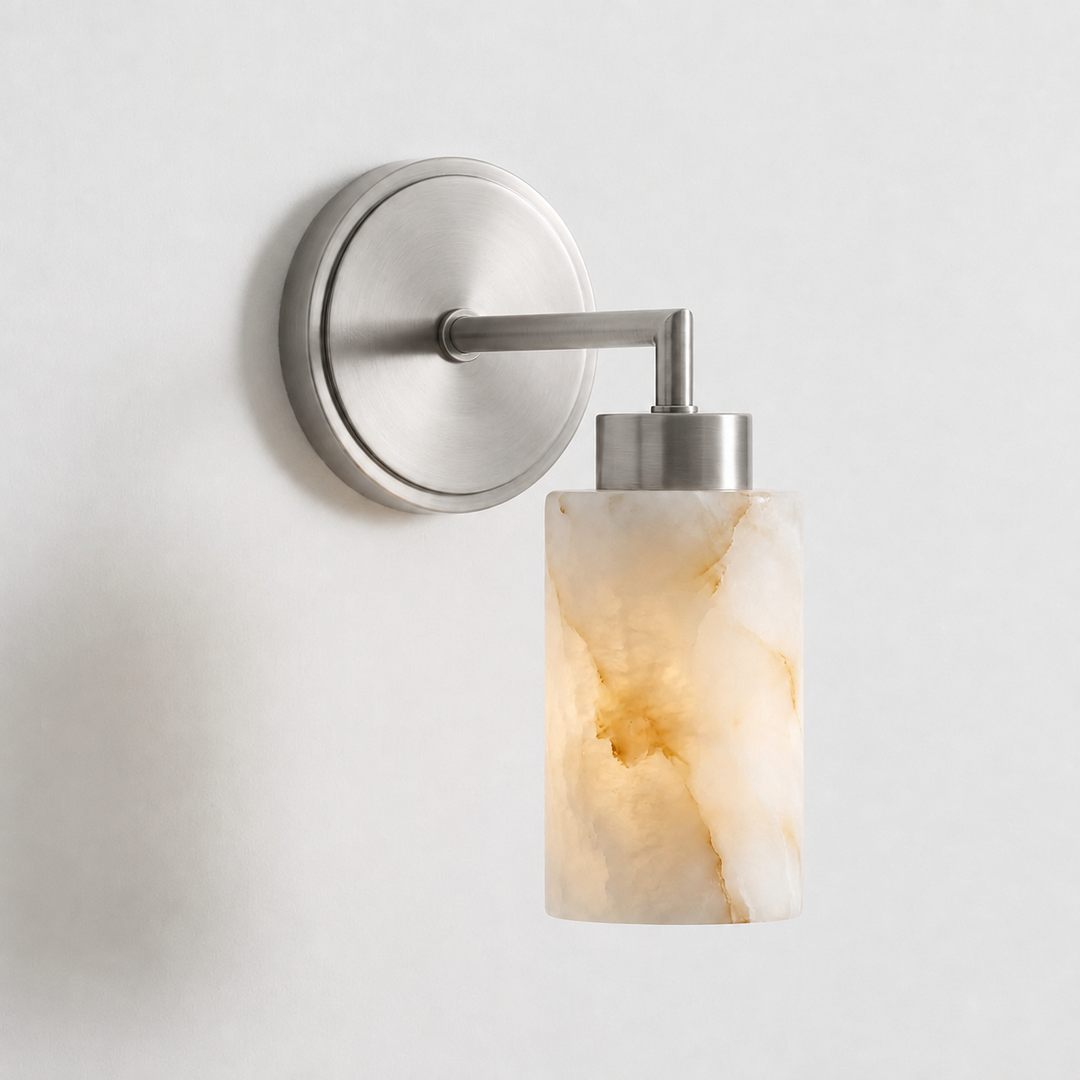 Avelin Alabaster Cylinder Wall Sconce