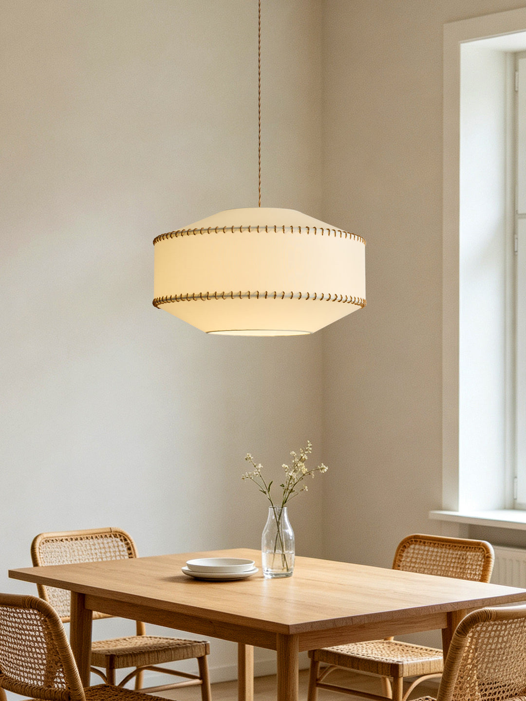 Aveline Stitched Fabric Pendant Light