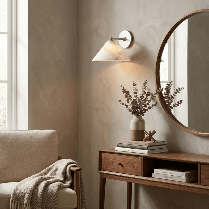Aveline Alabaster Cone Wall Sconce - Vakkerlight
